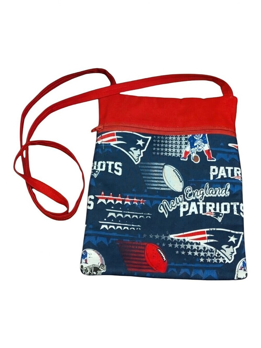 New England Patriots NFL Logo Crossbody Bag Red White Blue Football Fan Gear